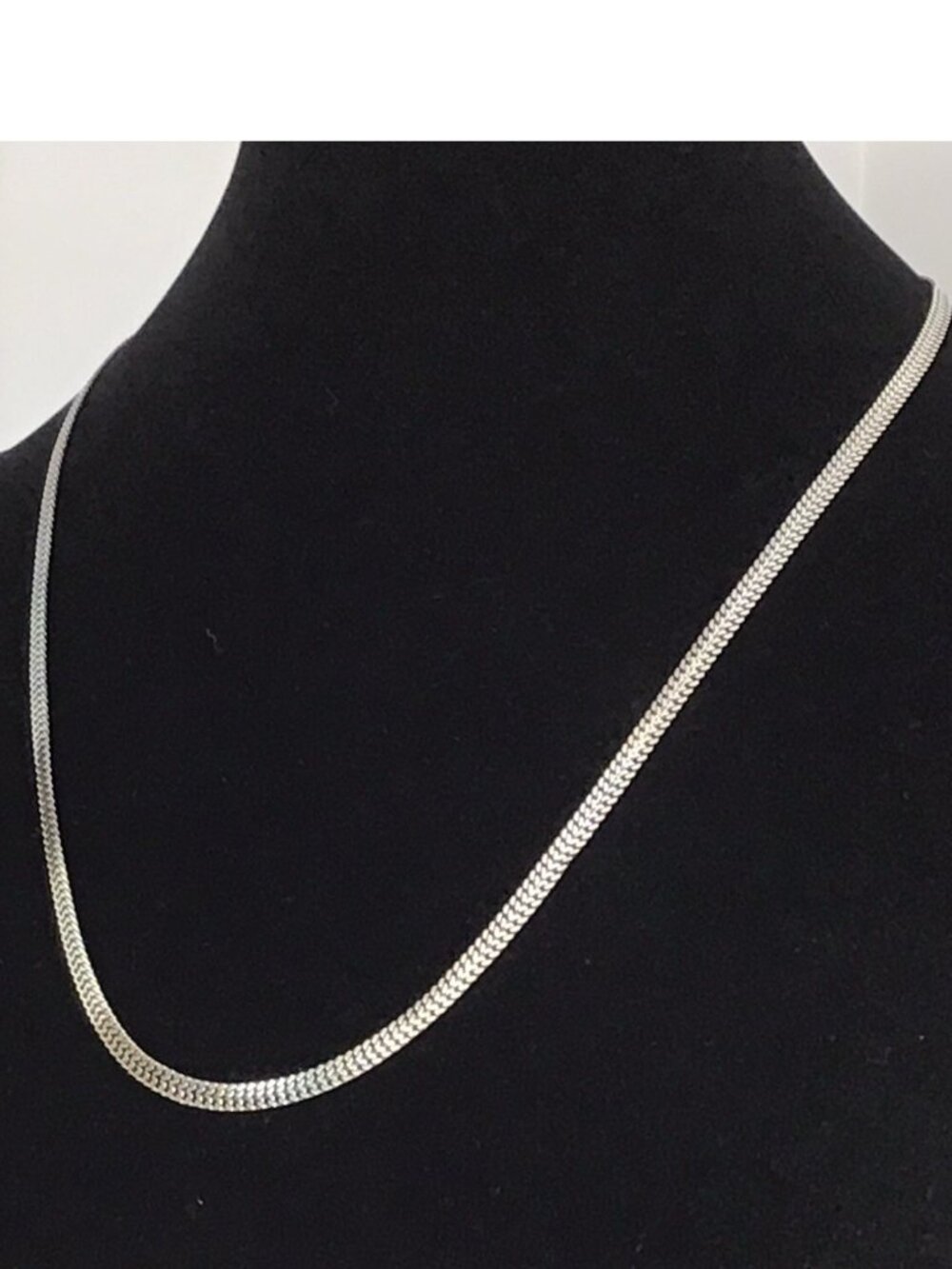 Sterling Silver Herringbone Chain Milor 24” 4mm 12.5g Vintage